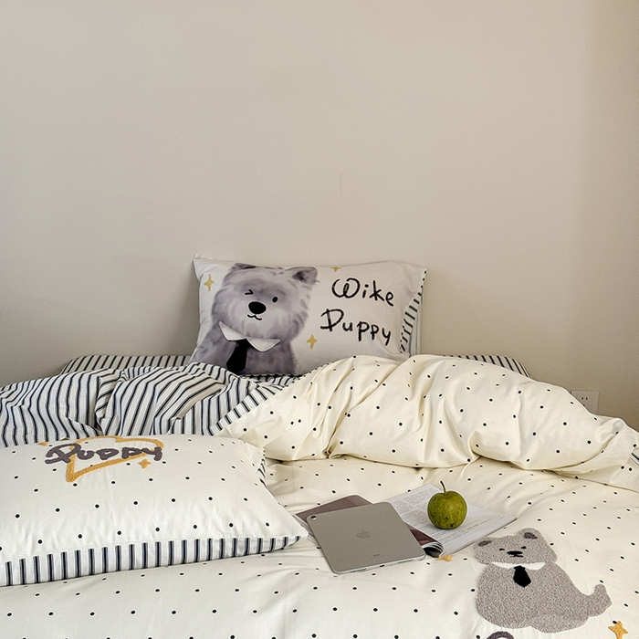 91家纺网 家纺一手货源 找家纺 （总）2024新款全棉数码毛巾绣ins系列四件套