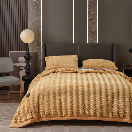 91家纺网 家纺一手货源 找家纺 （总）宜派家纺 2025新款轻奢现代貂皮草毛毯拉舍尔毛毯云毯双层加厚