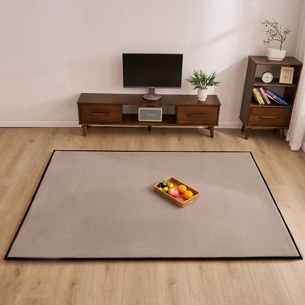 91家纺网 家纺一手货源 找家纺 2024新款高克重牛奶绒海绵地垫 浅咖