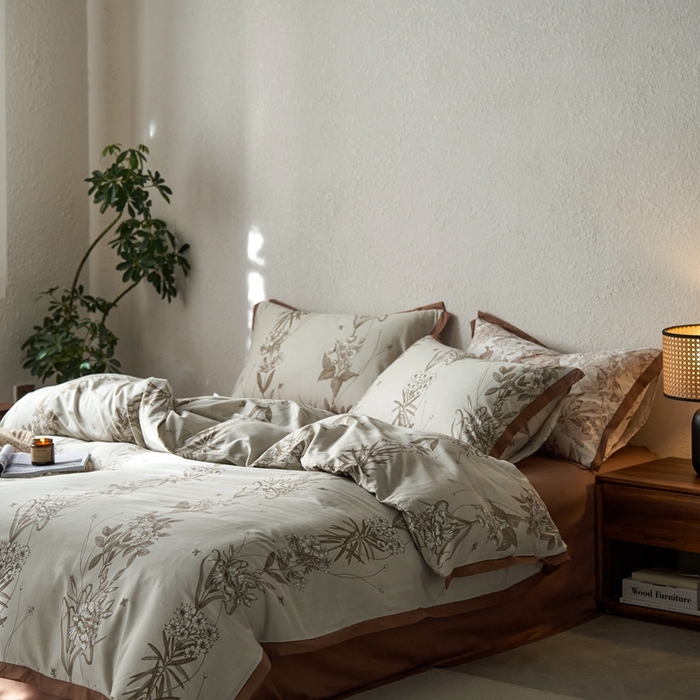 91家纺网 家纺一手货源 找家纺 时年家纺 2024新款全棉印花飞边款四件套（充值会员享优惠） 希悦