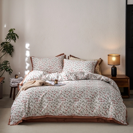 时年家纺 2024新款全棉印花飞边款四件套（充值会员享优惠） 芊雅