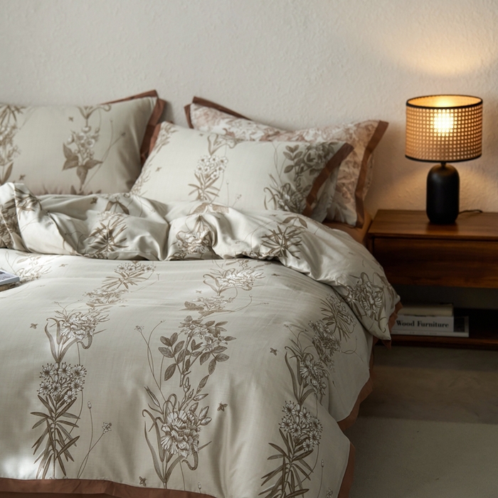 91家纺网 家纺一手货源 找家纺 时年家纺 2024新款全棉印花飞边款四件套（充值会员享优惠） 希悦