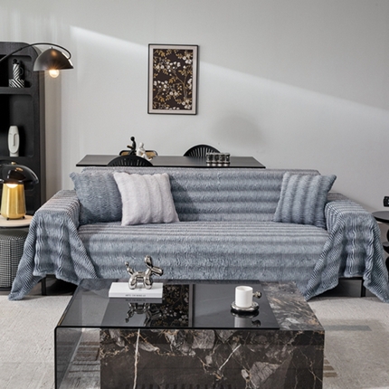 91家纺网 家纺一手货源 找家纺 （总）逸尚阁 2024新款高克重加厚兔绒极奢沙发巾沙发垫