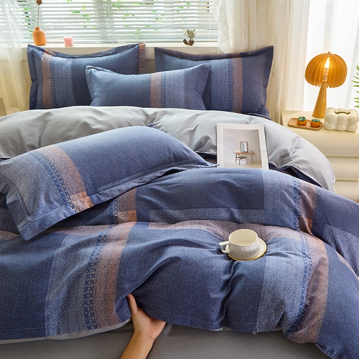 91家纺网 家纺一手货源 找家纺 牧笛缘家纺 2024新款全棉磨毛单被套 布拉格