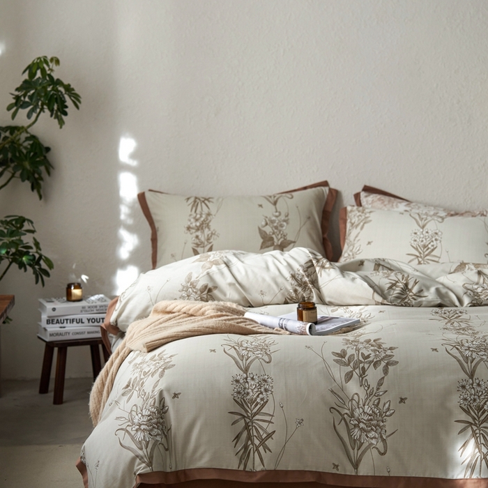 91家纺网 家纺一手货源 找家纺 时年家纺 2024新款全棉印花飞边款四件套（充值会员享优惠） 希悦