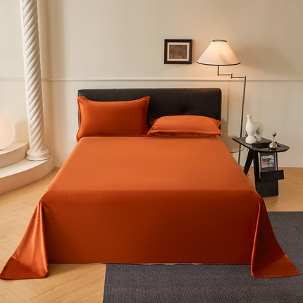 雅萱家纺 2024新款纯色牛奶绒床单 牛奶绒床单焦糖