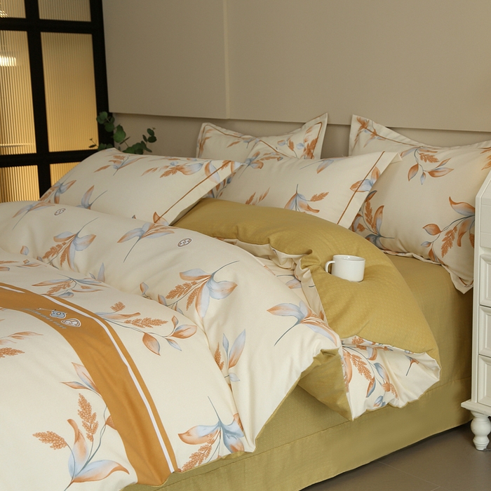 91家纺网 家纺一手货源 找家纺 大吉  2024新款加厚喷气全棉磨毛被套 大麦