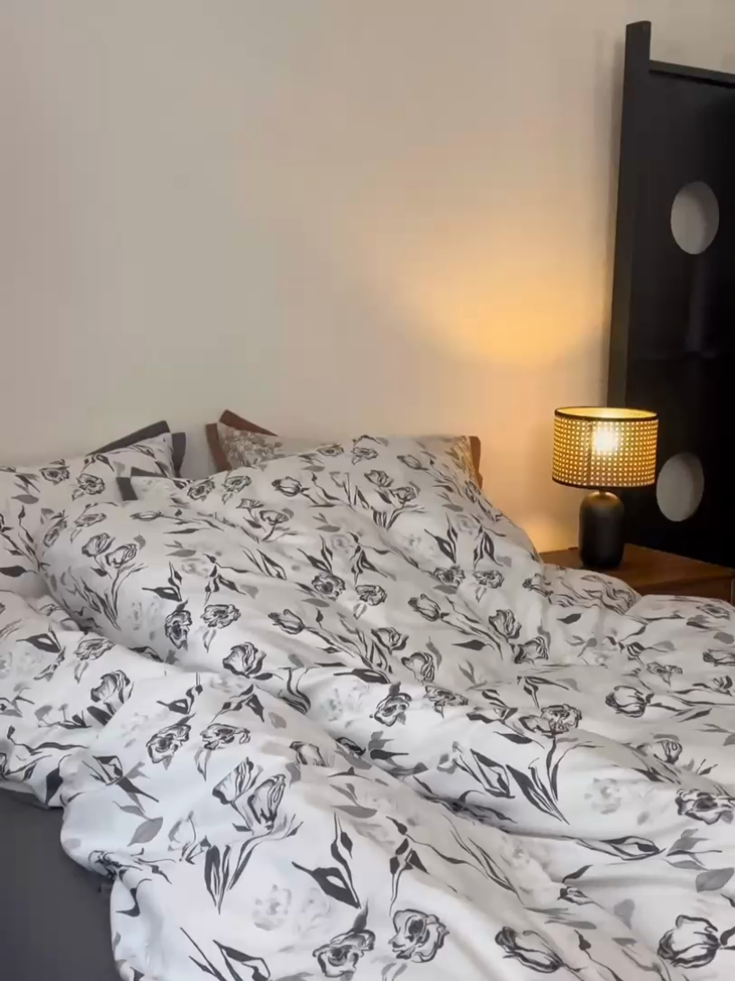 91家纺网 家纺一手货源 找家纺 时年家纺 2024新款全棉印花飞边款四件套（充值会员享优惠） 晚悠