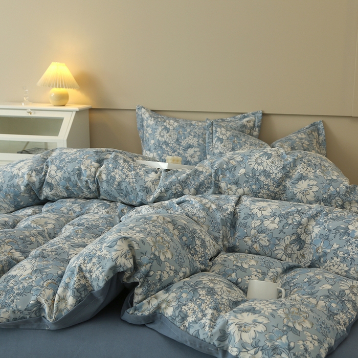 91家纺网 家纺一手货源 找家纺 大吉  2024新款加厚喷气全棉磨毛被套 幽梦