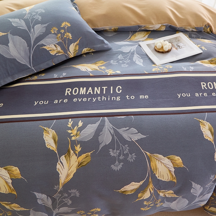 91家纺网 家纺一手货源 找家纺 牧笛缘家纺 2024新款全棉磨毛单被套 镜中花