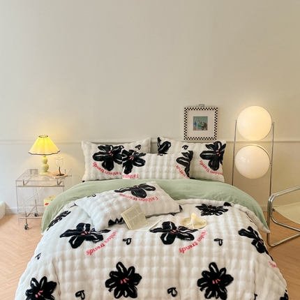 91家纺网 家纺一手货源 找家纺 金奇达家纺 2025秋冬保暖加厚绒类【光影美学】泡芙绒四件套