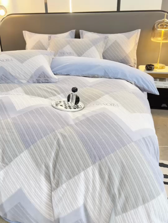 91家纺网 家纺一手货源 找家纺 大吉  2024新款加厚喷气全棉磨毛被套 奥斯丁