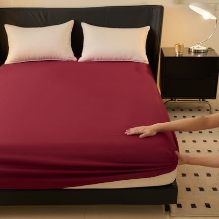 闲鱼家纺 2025新款防水床笠（跨境专供，非质量问题  不退不换） 酒红