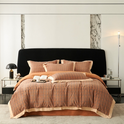 榻尚家居  2024新款重磅加厚牛奶云绒四件套- 洛克绒 洛克绒-咖