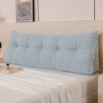 91家纺网 家纺一手货源 找家纺 （总）碧尔家居 2025新款加厚柔软玉米绒可拆卸三角靠枕靠垫-大胖条