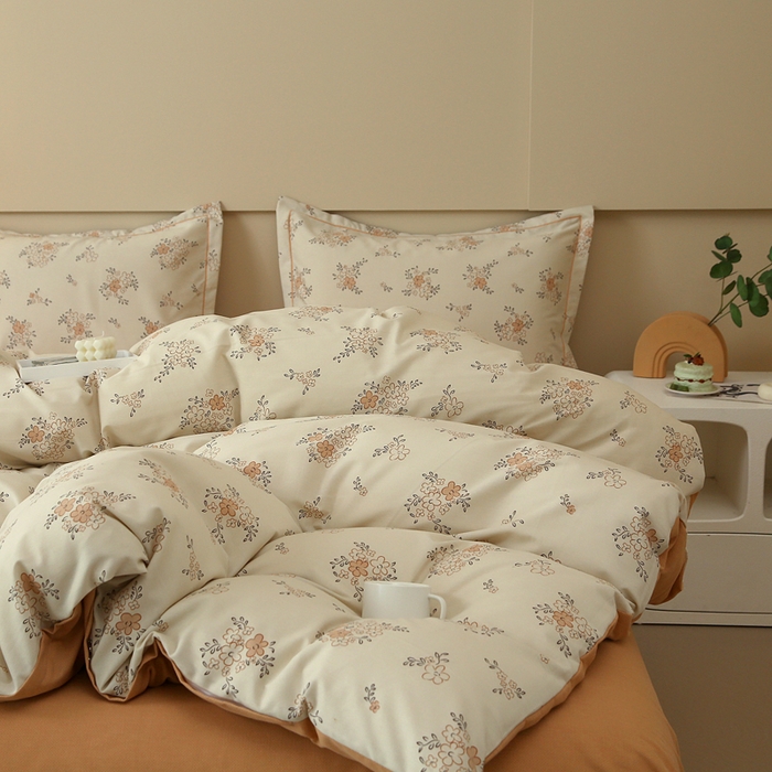 91家纺网 家纺一手货源 找家纺 大吉  2024新款加厚喷气全棉磨毛被套 秋香