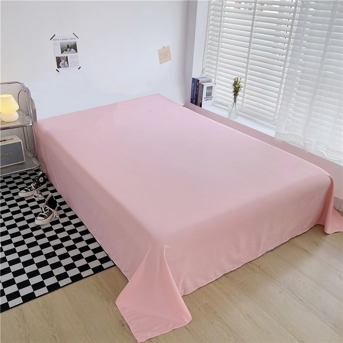 91家纺网 家纺一手货源 找家纺 曼璐家纺 2025新款105克加厚混搭风纯色床单 蜜粉【床单单件】