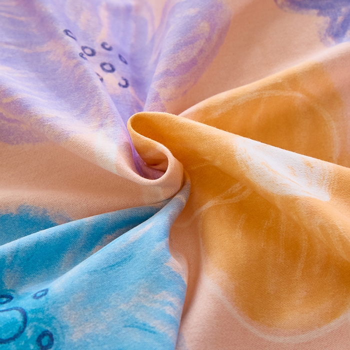 91家纺网 家纺一手货源 找家纺 牧笛缘家纺 2024新款全棉磨毛单被套 花晓