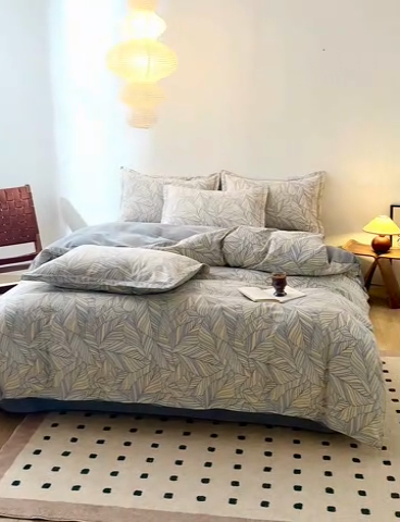 91家纺网 家纺一手货源 找家纺 萌宝老粗布 2025新直播加厚全棉活性磨毛四件套叶岚