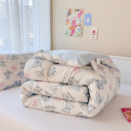 91家纺网 家纺一手货源 找家纺 （总）花伞家居 2024花伞小清新亲肤水洗棉保暖春秋冬被芯