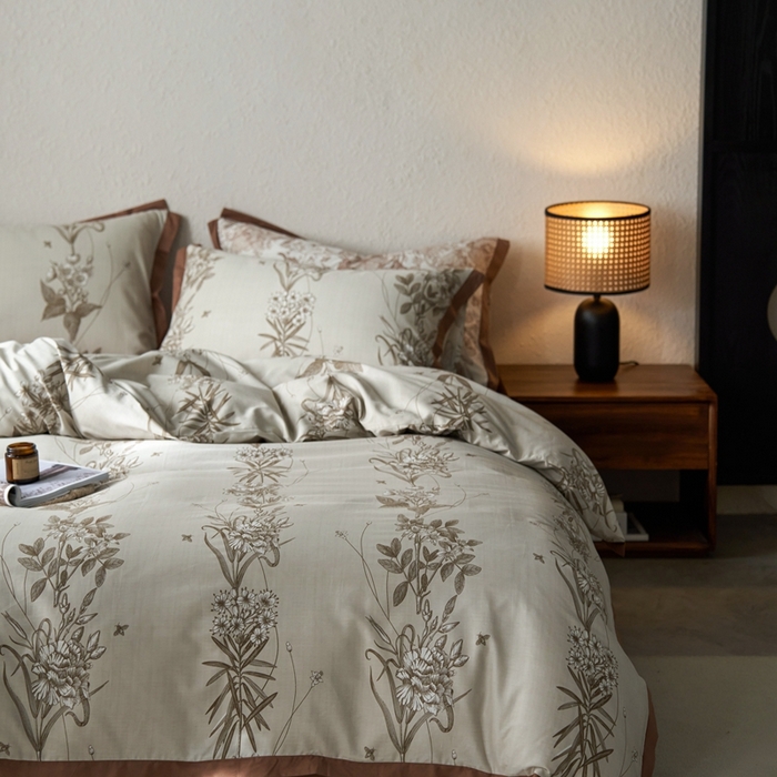 91家纺网 家纺一手货源 找家纺 时年家纺 2024新款全棉印花飞边款四件套（充值会员享优惠） 希悦