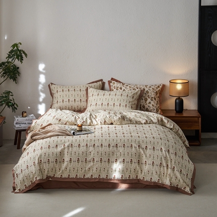 时年家纺 2024新款全棉印花飞边款四件套（充值会员享优惠） 锦一