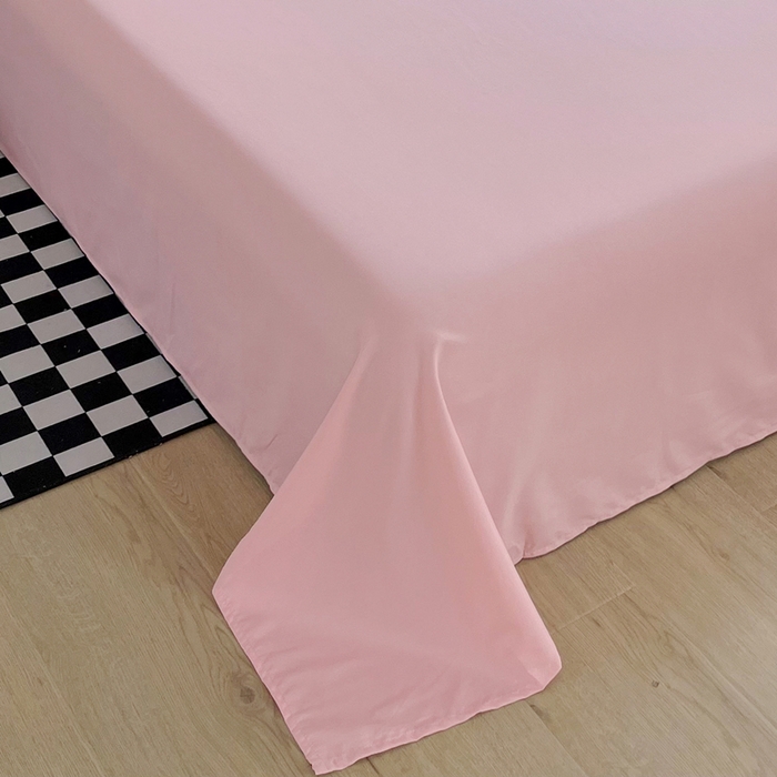 91家纺网 家纺一手货源 找家纺 曼璐家纺 2025新款105克加厚混搭风纯色床单 蜜粉【床单单件】