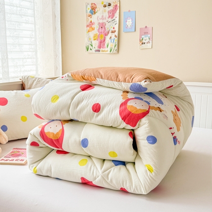 91家纺网 家纺一手货源 找家纺 （总）花伞家居 2024花伞小清新亲肤水洗棉保暖春秋冬被芯