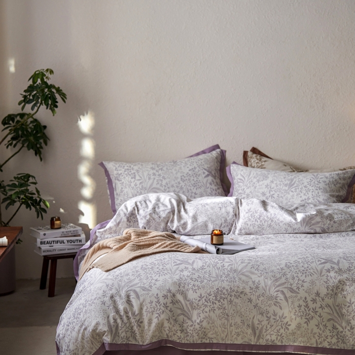 91家纺网 家纺一手货源 找家纺 时年家纺 2024新款全棉印花飞边款四件套（充值会员享优惠） 安艺