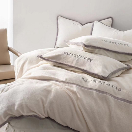 91家纺网 家纺一手货源 找家纺 （总）2024新款高克重羊绒细绒绒四件套-玛利亚系列