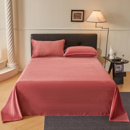 91家纺网 家纺一手货源 找家纺 （总）雅萱家纺 2024新款纯色牛奶绒床单