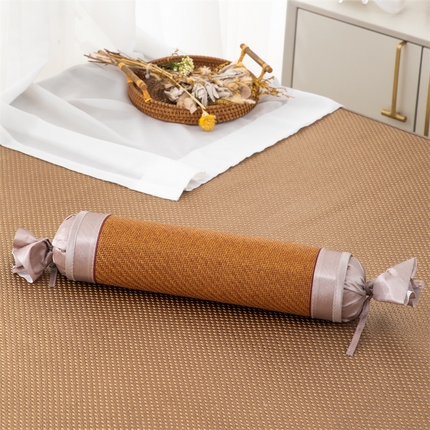 91家纺网 家纺一手货源 找家纺 （总）织布人 2024新款颈椎枕冰藤麻将枕磁石圆柱枕午睡枕反弓矫正颈椎圆柱枕头