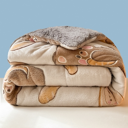 91家纺网 家纺一手货源 找家纺 （总）花伞家居 2024新款加厚雪花绒羊羔绒秋冬冬被保暖被芯