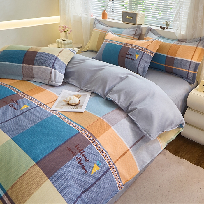 91家纺网 家纺一手货源 找家纺 牧笛缘家纺 2024新款全棉磨毛单被套 安德烈