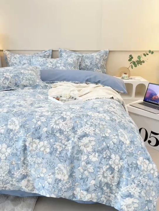 91家纺网 家纺一手货源 找家纺 大吉  2024新款加厚喷气全棉磨毛被套 幽梦