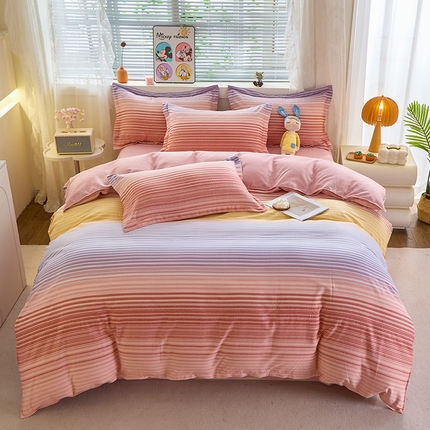 牧笛缘家纺 2024新款全棉磨毛单被套 安琪拉