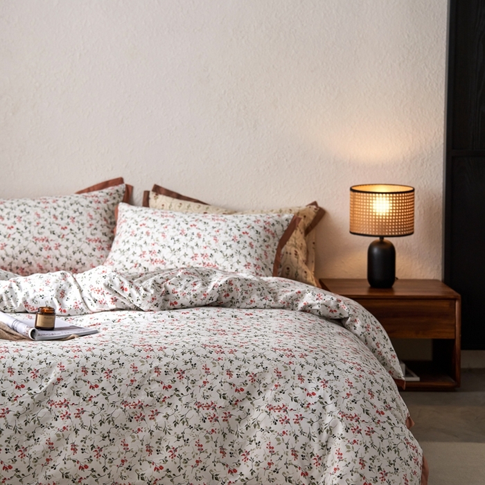 91家纺网 家纺一手货源 找家纺 时年家纺 2024新款全棉印花飞边款四件套（充值会员享优惠） 芊雅