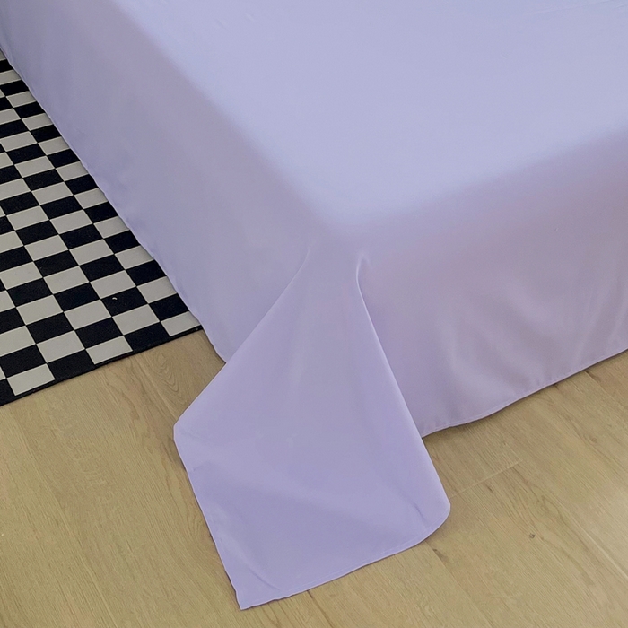 91家纺网 家纺一手货源 找家纺 曼璐家纺 2025新款105克加厚混搭风纯色床单 丁香紫【床单单件】