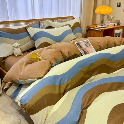 91家纺网 家纺一手货源 找家纺 （总）丝芙妮家居 2024新款全棉磨毛四件套