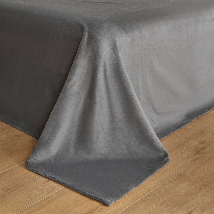 91家纺网 家纺一手货源 找家纺 凡客家居 2024新款A类加厚230克纯色双拼牛奶绒四件套 姜黄+深灰