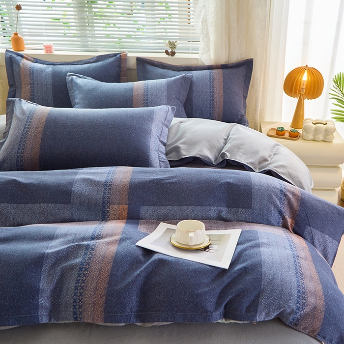 91家纺网 家纺一手货源 找家纺 牧笛缘家纺 2024新款全棉磨毛单被套 布拉格