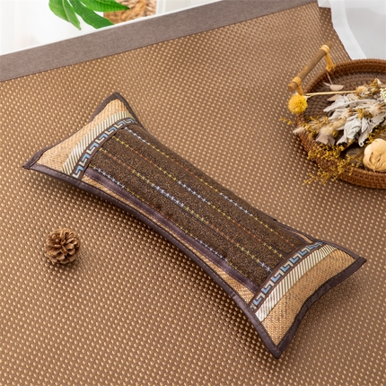 91家纺网 家纺一手货源 找家纺 （总）织布人 2024新款颈椎枕冰藤麻将枕磁石圆柱枕午睡枕反弓矫正颈椎圆柱枕头