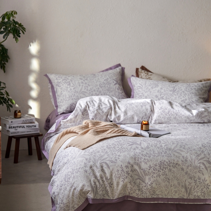 91家纺网 家纺一手货源 找家纺 时年家纺 2024新款全棉印花飞边款四件套（充值会员享优惠） 安艺