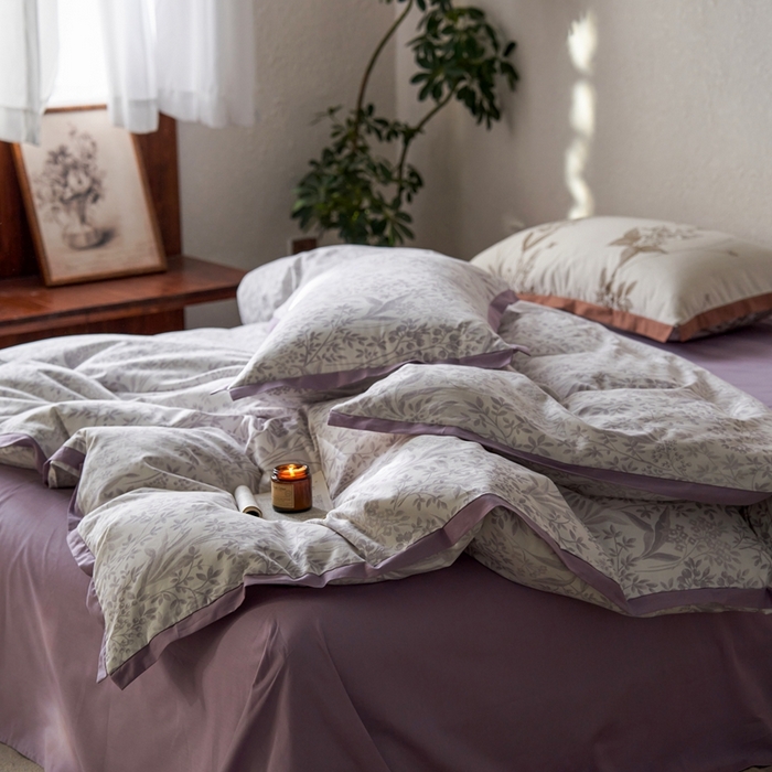 91家纺网 家纺一手货源 找家纺 时年家纺 2024新款全棉印花飞边款四件套（充值会员享优惠） 安艺