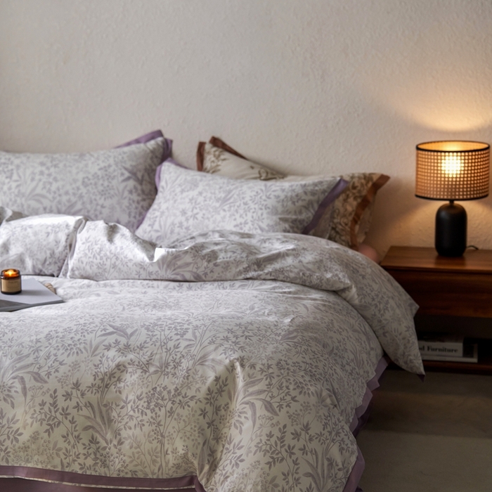 91家纺网 家纺一手货源 找家纺 时年家纺 2024新款全棉印花飞边款四件套（充值会员享优惠） 安艺