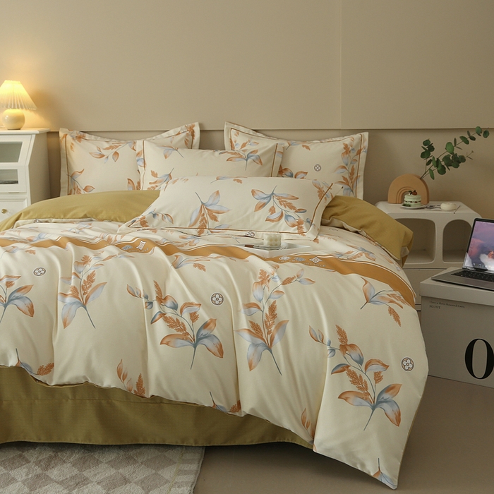 91家纺网 家纺一手货源 找家纺 大吉  2024新款加厚喷气全棉磨毛被套 大麦