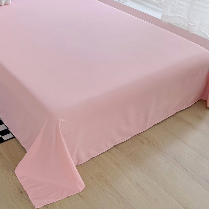 91家纺网 家纺一手货源 找家纺 曼璐家纺 2025新款105克加厚混搭风纯色床单 蜜粉【床单单件】