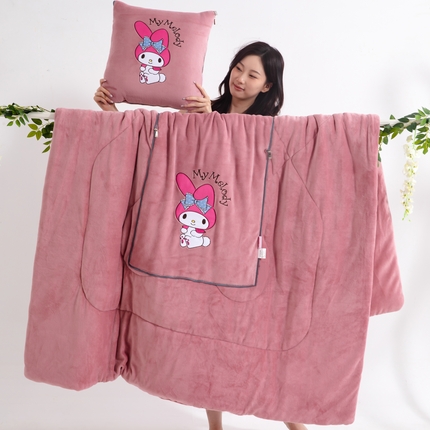 2024新款三丽欧牛奶绒抱枕被 美乐蒂