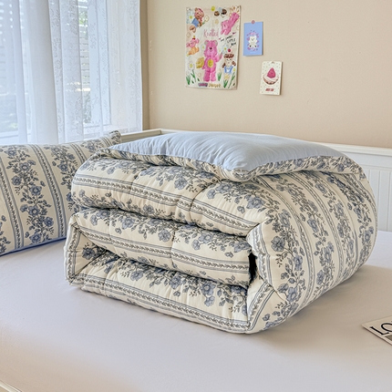 91家纺网 家纺一手货源 找家纺 （总）花伞家居 2024花伞小清新亲肤水洗棉保暖春秋冬被芯