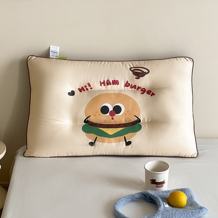 FORTWO家纺 2024新款全棉50数码印花羽丝绒枕头 塔斯堡